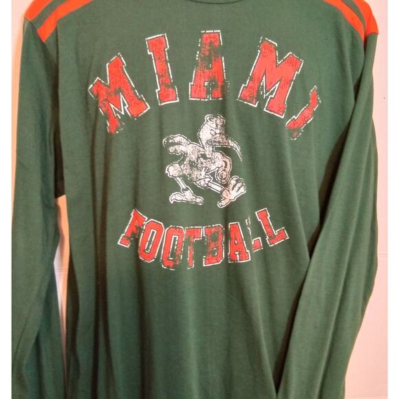 Miami Hurricanes Football Long Sleeve Tee Men's Large - Picture 2 of 4